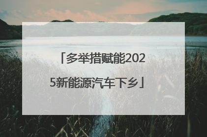 多举措赋能2025新能源汽车下乡